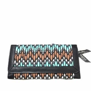 Vera Bradley multicolored leather trim wallet